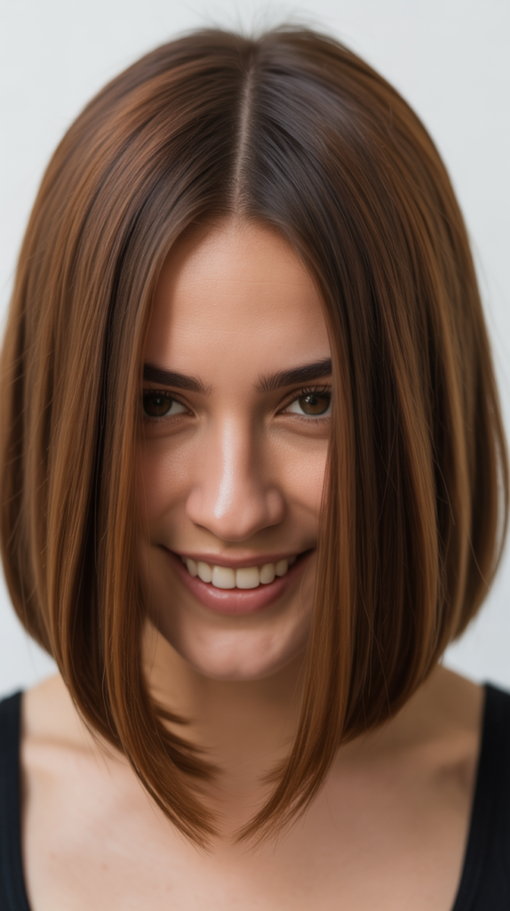 Blunt Lob with Center Part