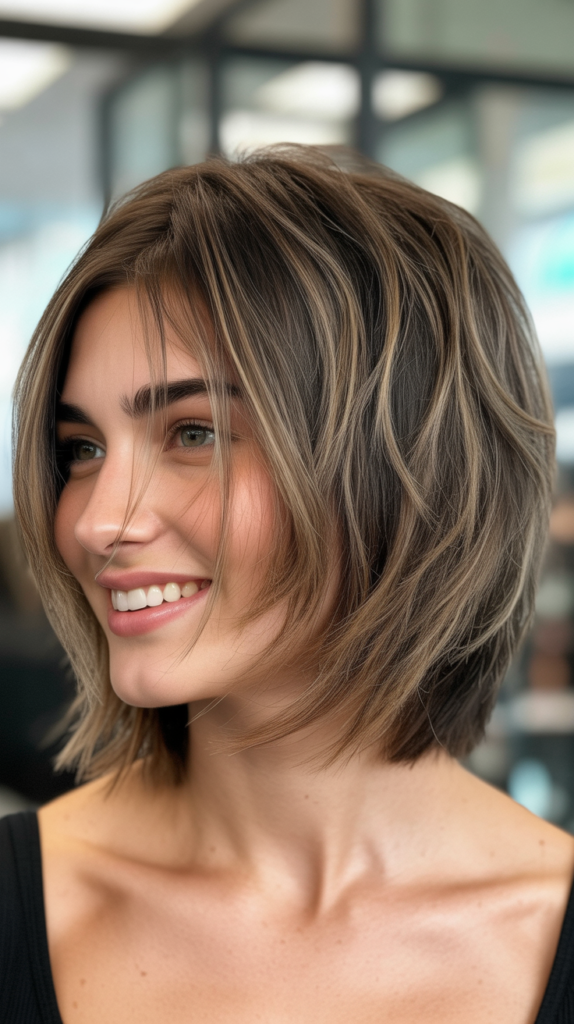 Shaggy Choppy Bob for Fine Hair