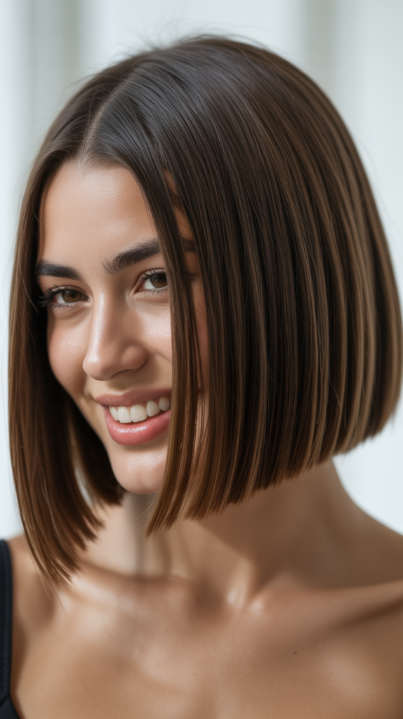 Straight Bob with Side Part