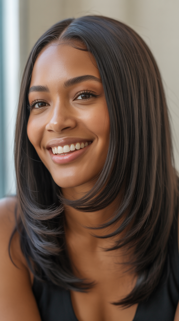 Straight Hair with Minimal Layers