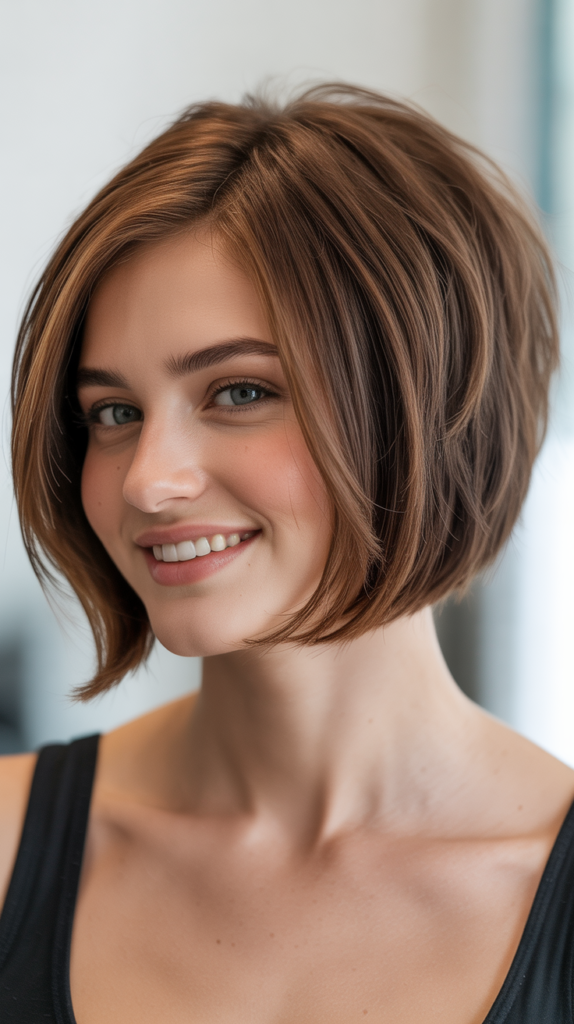 Choppy Bob with Stacked Back