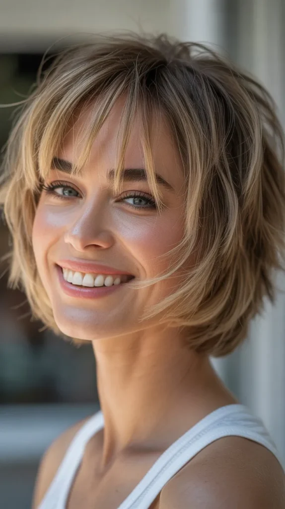 Choppy Bob with Uneven Bangs