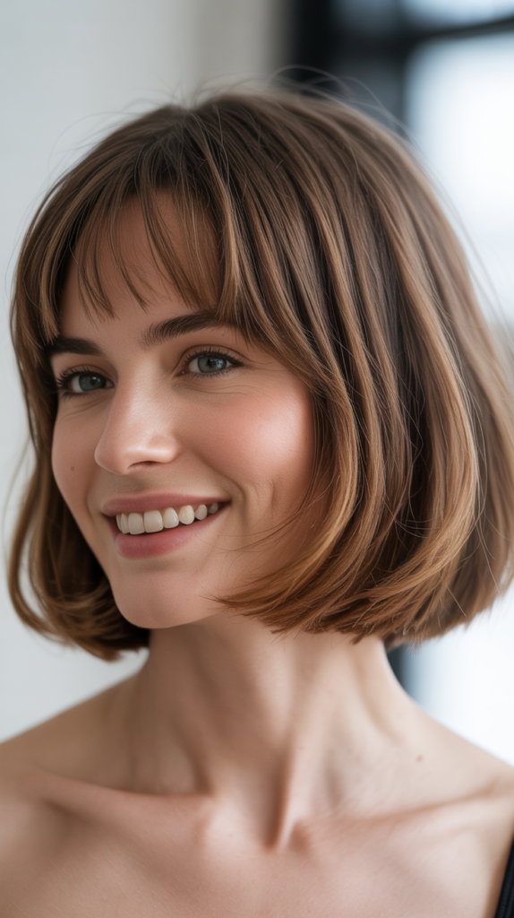 Classic Choppy Bob with Wispy Bangs