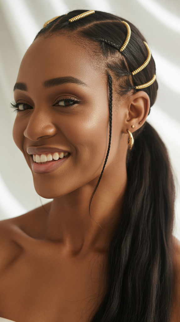 Fulani-Inspired Straight Ponytail