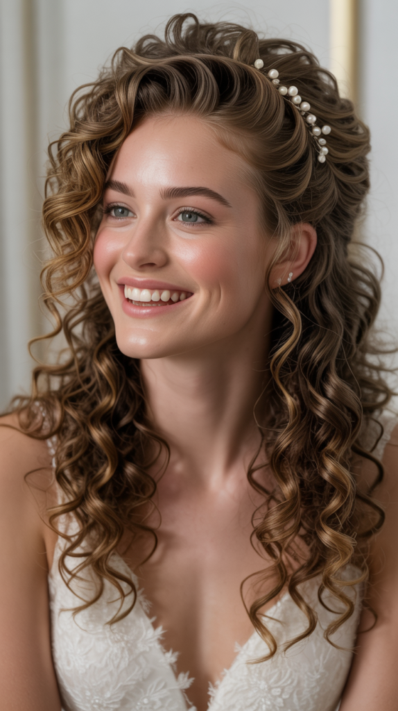  Voluminous Curly Half-Up