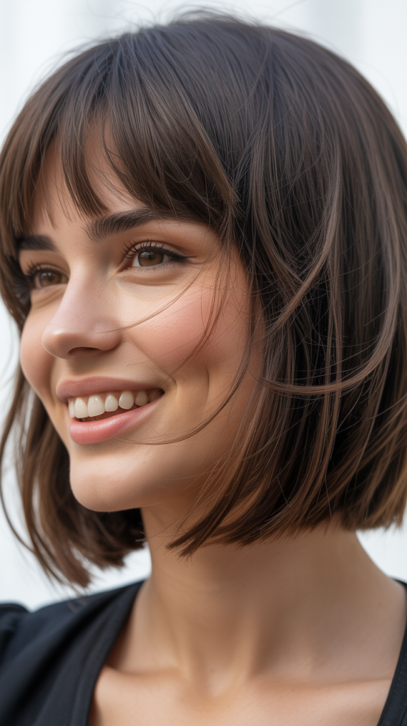 Bob with Micro Bangs and Texture