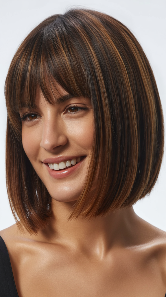  Blunt Choppy Bob with Baby Bangs