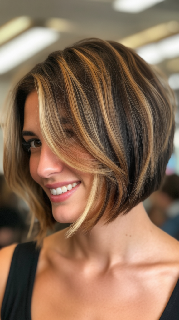 Choppy Bob with Partial Balayage