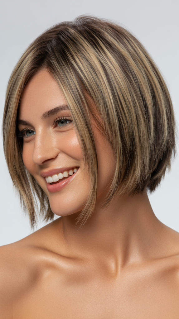 Sleek Shaggy Choppy Bob