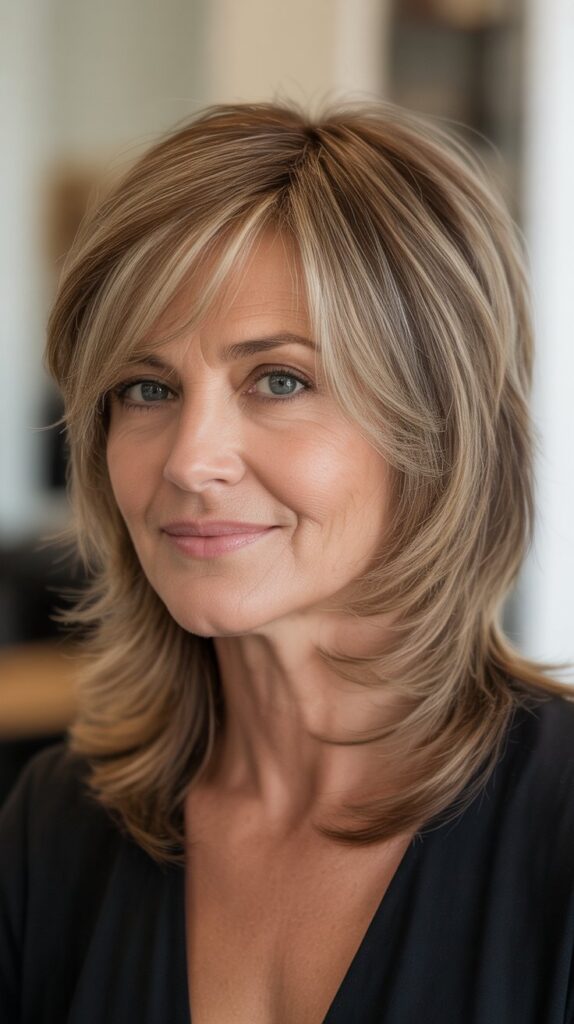 Top 30+ Medium Length Hairstyles for Thin Fine Hair Over 50 32 Medium Shag with Front-Focused Layers