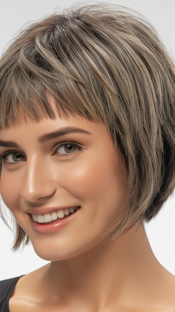 Choppy Bob with Stacked Back and Micro Bangs