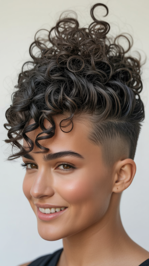 Curly Mohawk Style