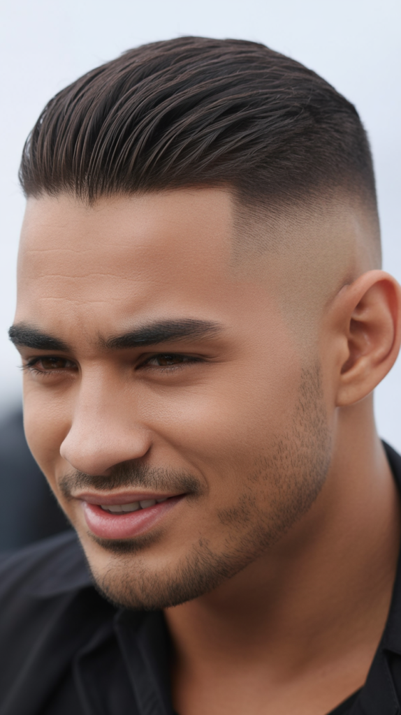 Buzz Cut with Longer Top