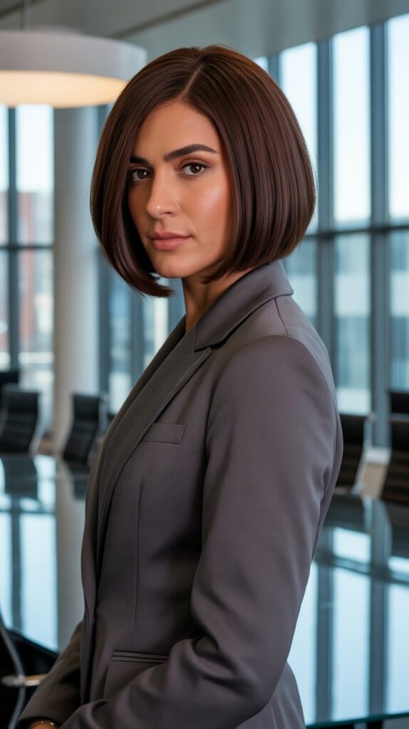 Sleek Angled Bob for Professionals