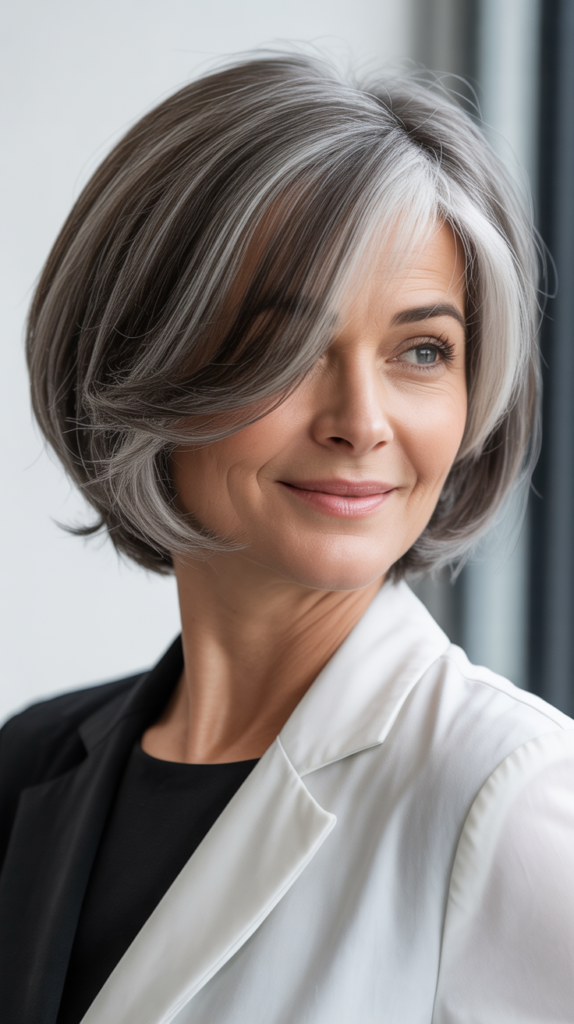 Gray Hair Lowlights for Different Professional Settings