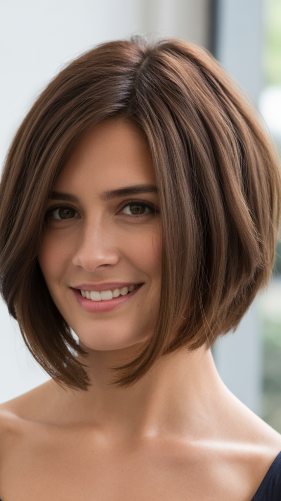 Classic Choppy Bob with Side Part