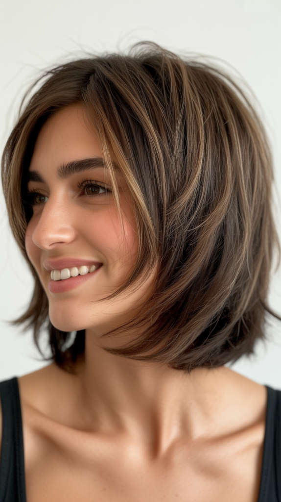 Choppy Bob with Textured Crown