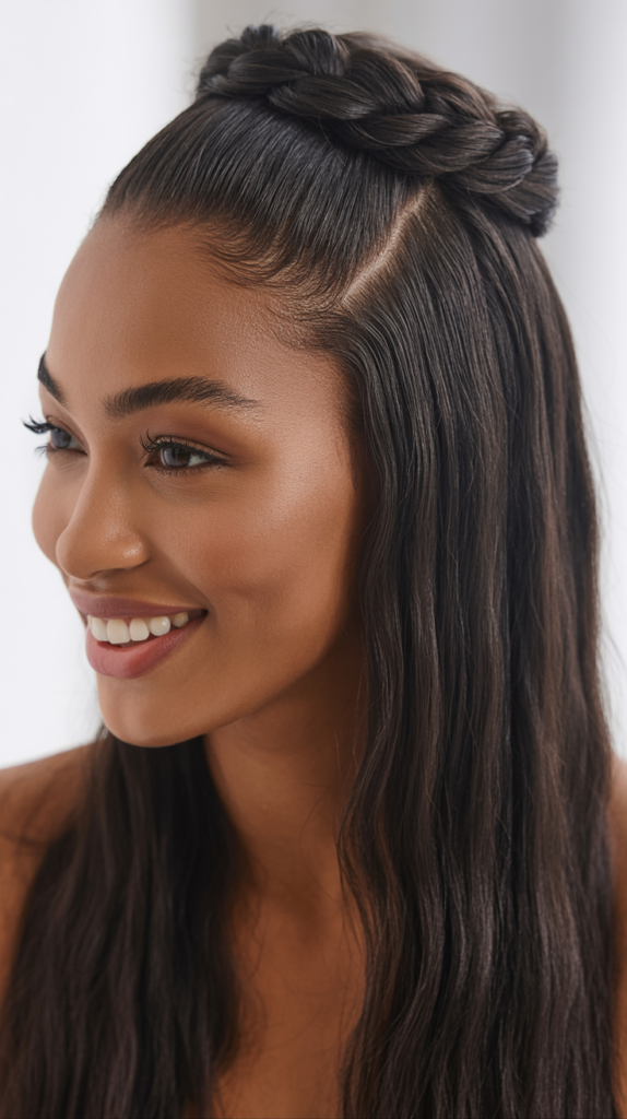 Half-Up Twisted Crown