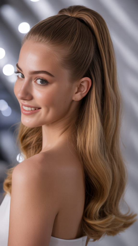 Sleek Half-Up Ponytail