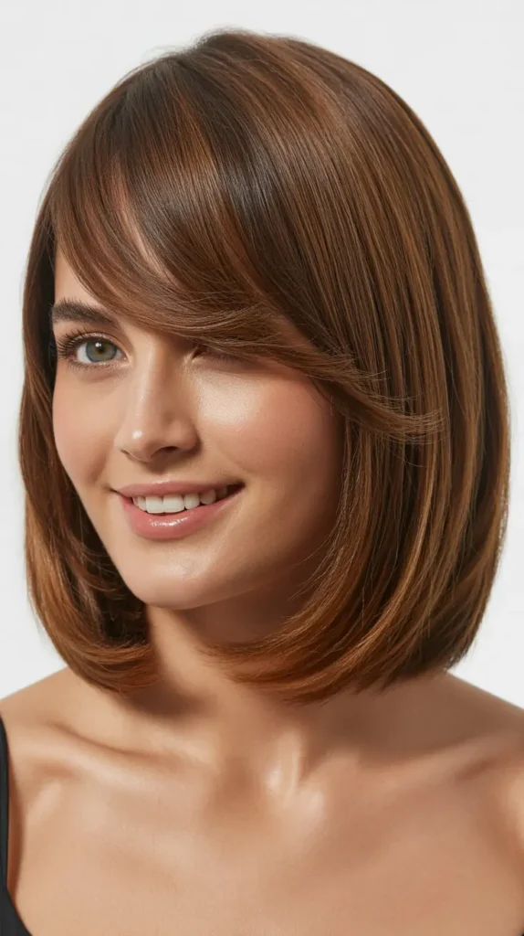 Long Bob with Side-Swept Bangs