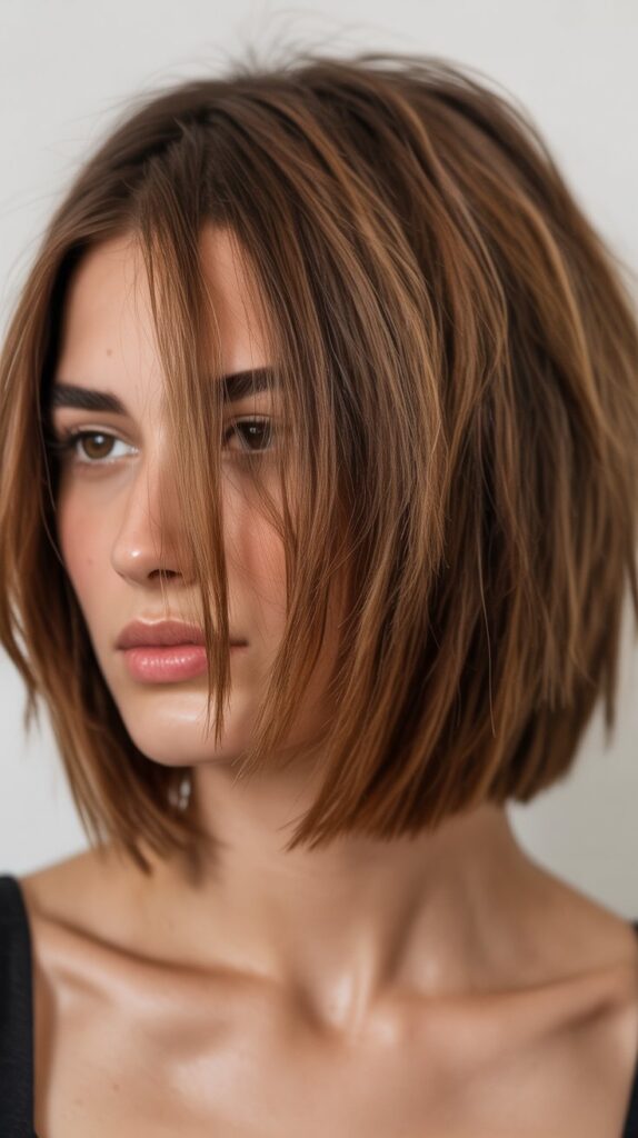 Best 27+ Choppy Bob Haircuts for Thick Hair 12 Choppy Bob with Face-Framing Layers