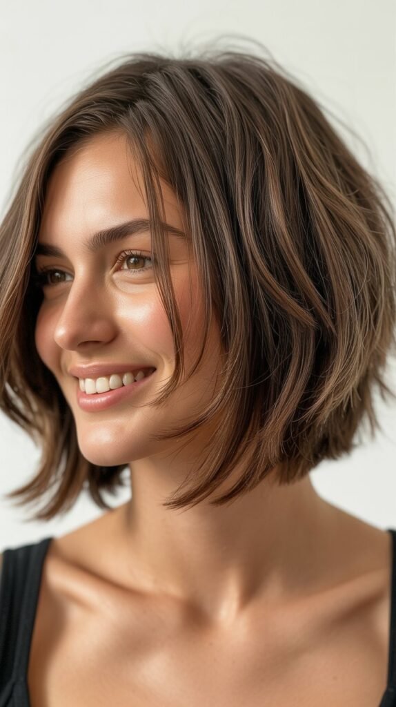 Choppy Bob for Square Faces