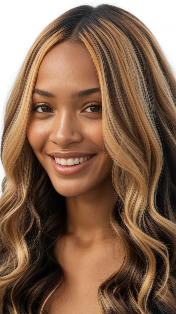 Blonde Highlights for Transitioning Hair