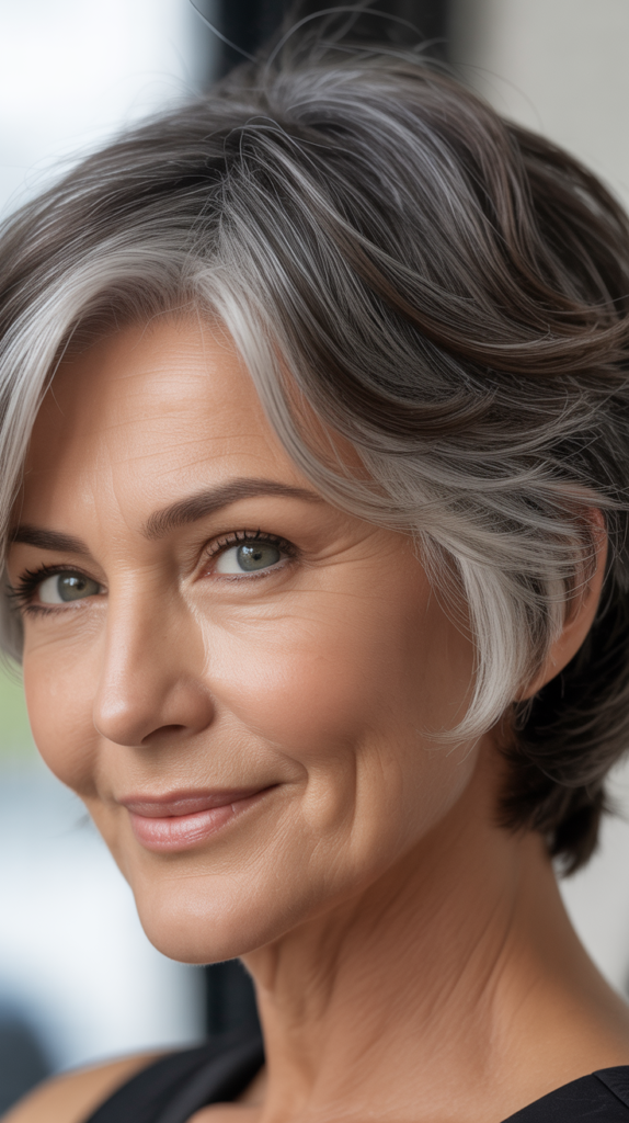 Seasonal Hair Care for Lowlighted Gray Hair