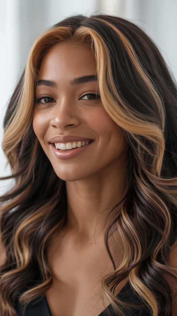 Blonde Highlights with Dark Roots