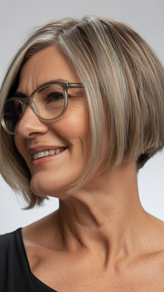 Angled Bob with Undercut