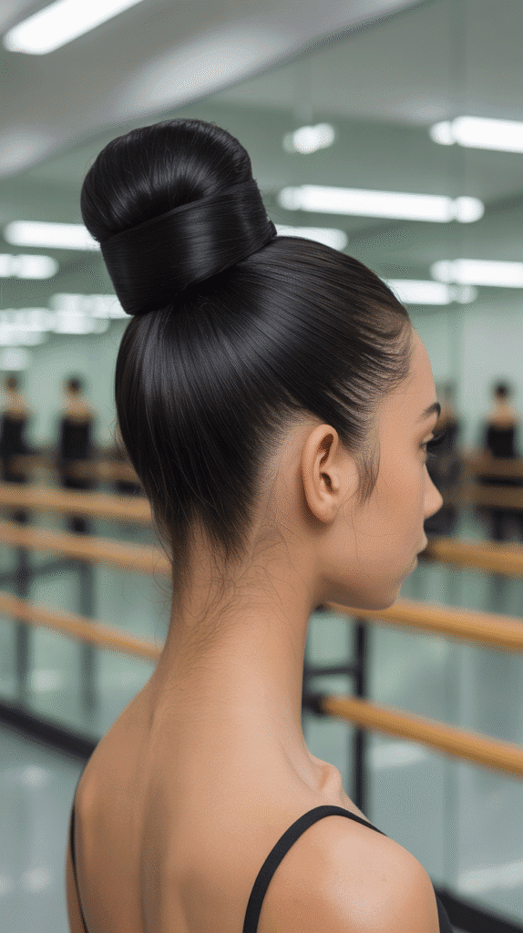 27 Cute Winter Hairstyles for School 22 Ballerina Bun