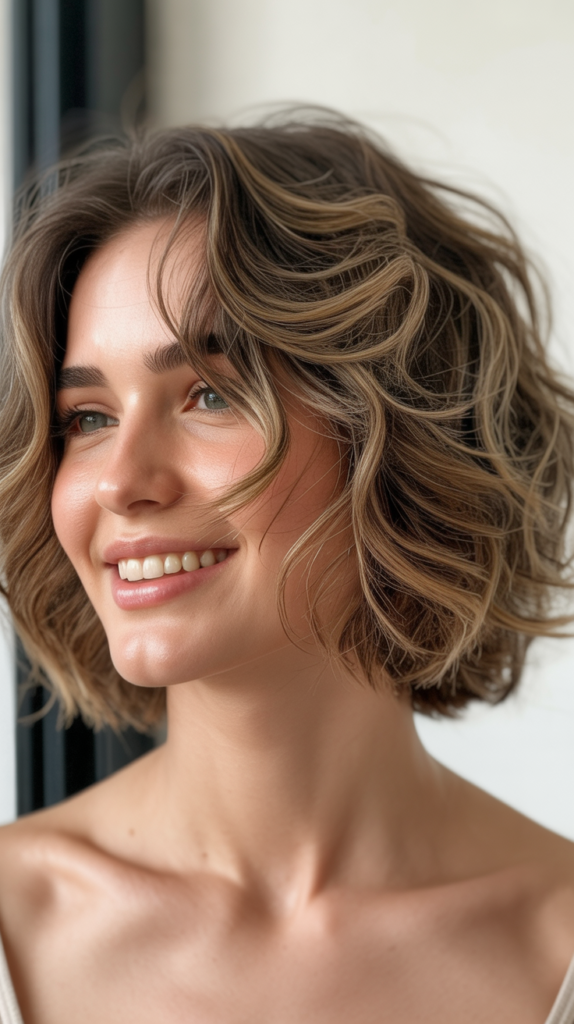 Tousled Bob with Beachy Waves