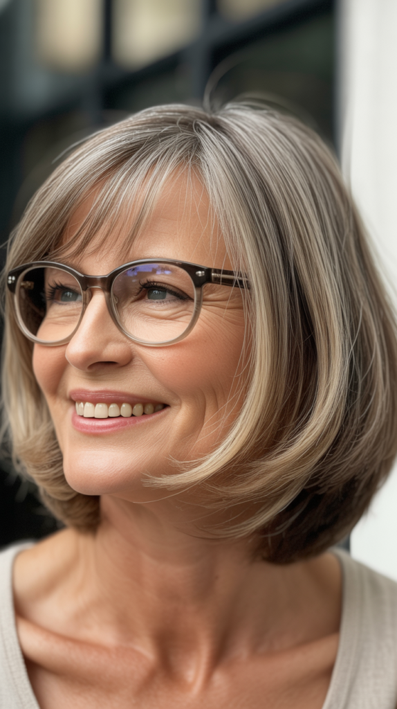 Layered Bob with Side Bangs