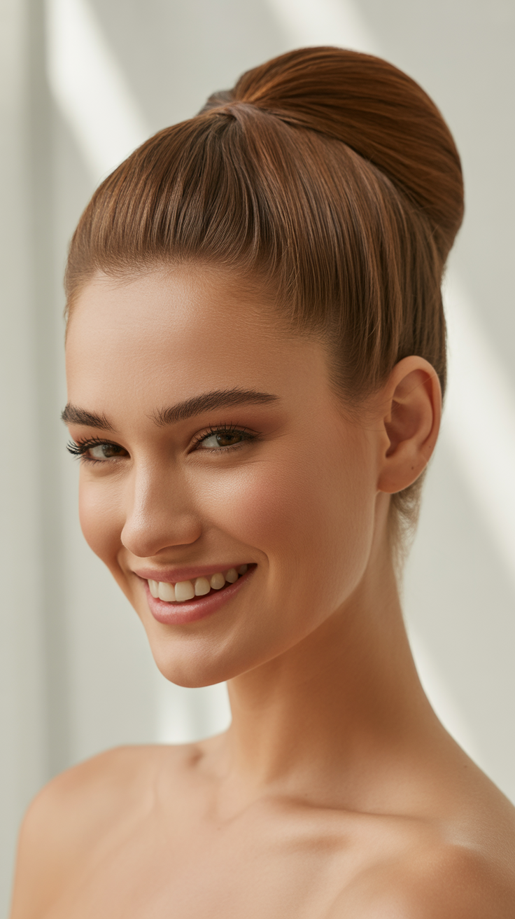 Elegant Straight Updo Hairstyles for Long Hair