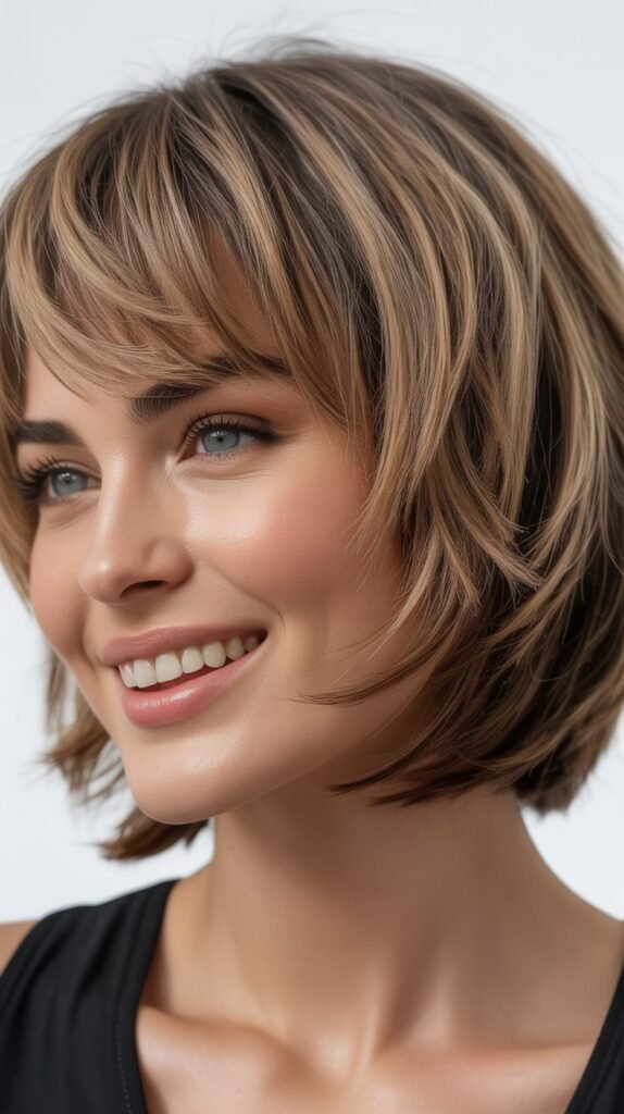 Choppy Bob with Wispy Bangs