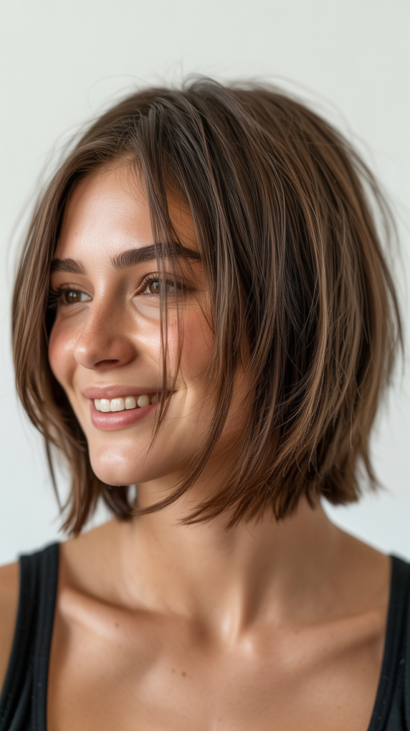  Choppy Bob with Piecey Layers Throughout