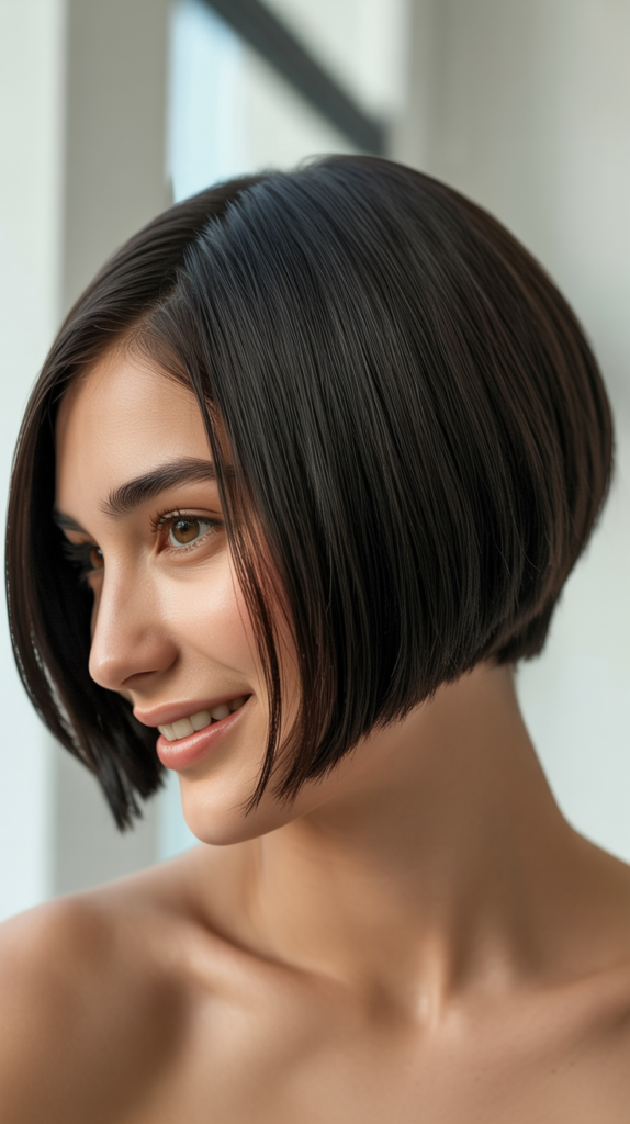 Sleek Straight Stacked Bob