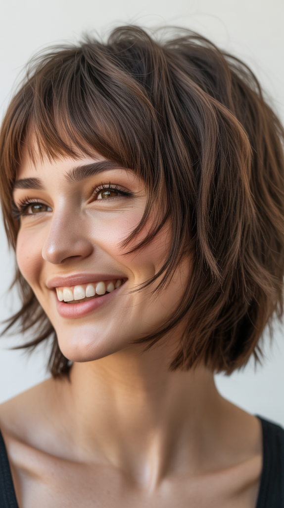 Choppy Bob with Baby Bangs