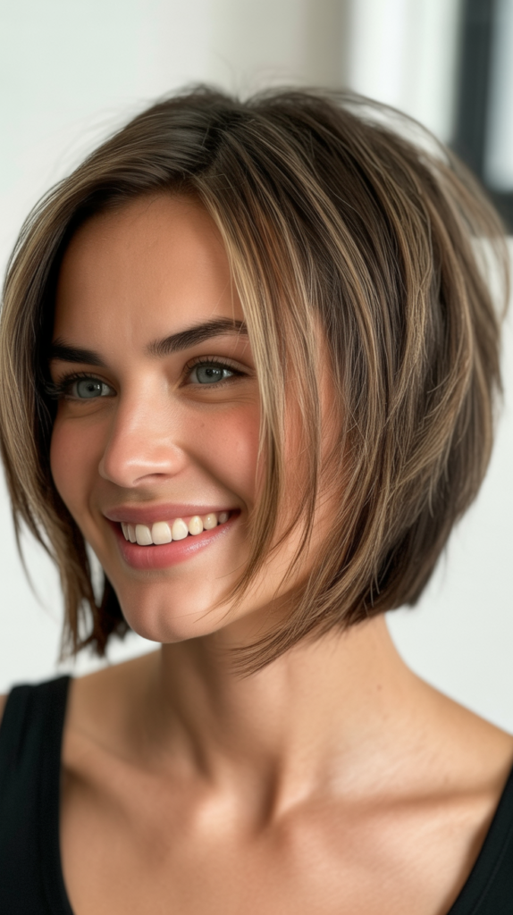 Asymmetrical Choppy Bob