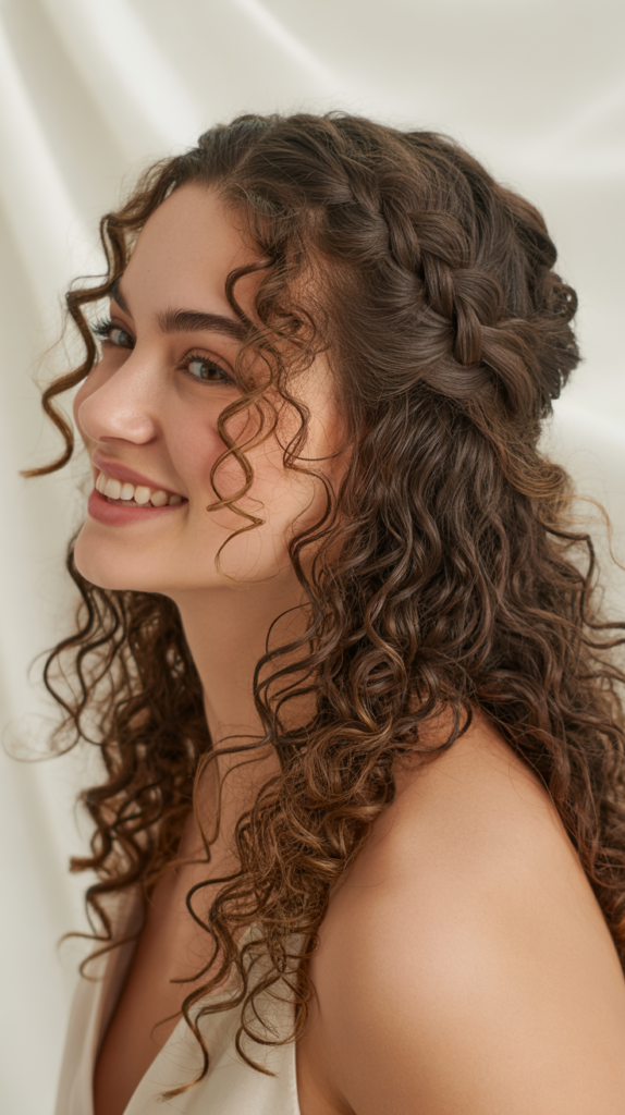 Waterfall Braid Half Up