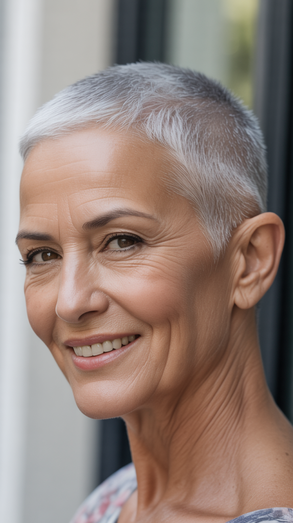 The Buzz Cut with Longer Top