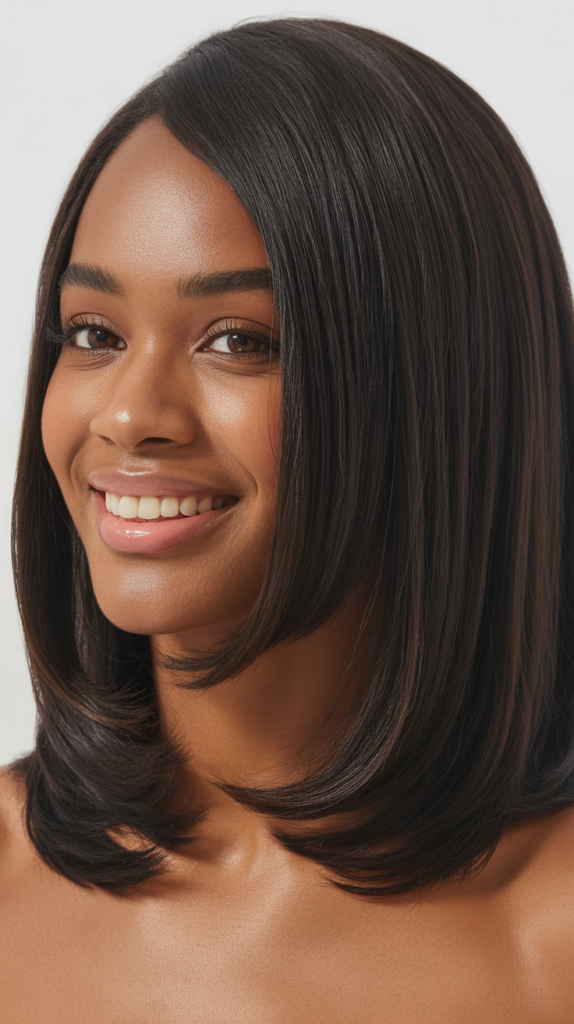 Straight Shoulder-Length Hair with Soft Layers