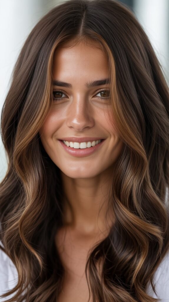 Face-Framing Lowlights with Subtle Highlights