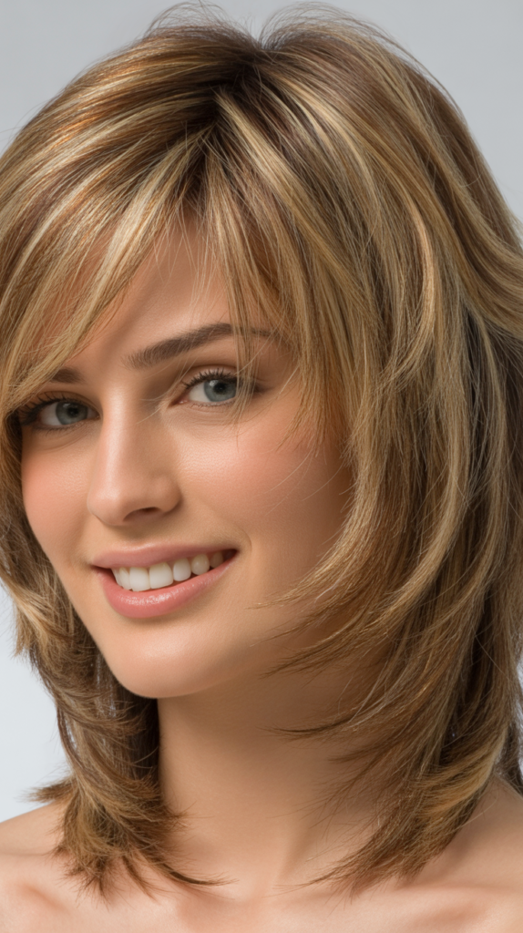 Layered Shag with Face-Framing Highlights