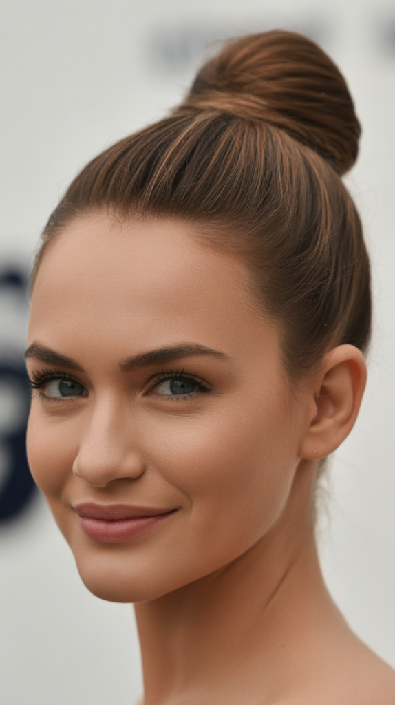 Sleek Low Bun with Lifted Crown