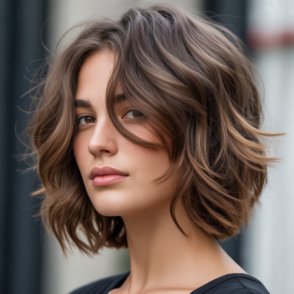 27+ Expert-Approved Hairstyles for Thin Hair and Round Faces 2 Textured Lob (Long Bob)