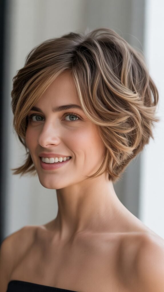 Asymmetrical Choppy Bob