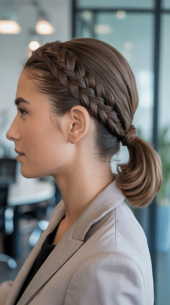 30 Must-Try Winter Hair Braid Trends for 2025 17 Low Braided Ponytail with Wrapped Base