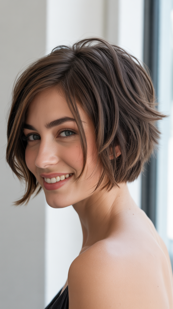 Sleek Choppy Bob