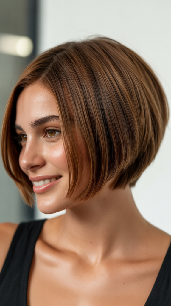 Graduated Bob for Round Faces